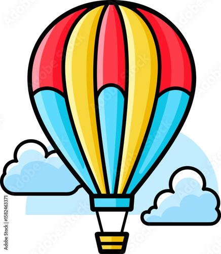 Whimsical Hot Air Balloon Adventure in the Sky