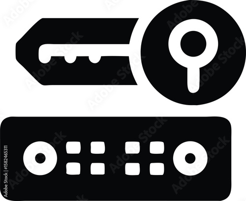 Digital security and password protection icon