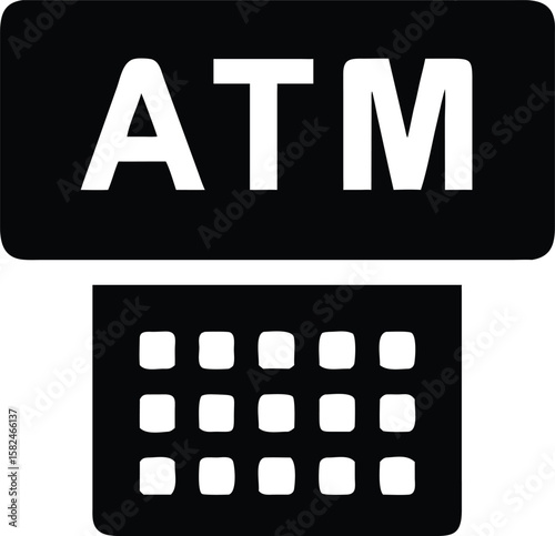 Atm machine illustration icon design