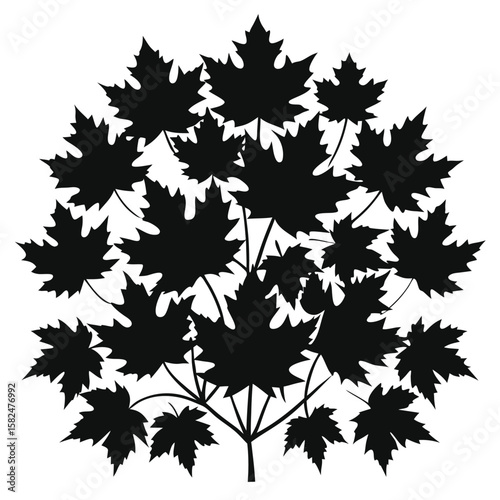 Seamless vector pattern with autumn maple leaves, a natural fall foliage design