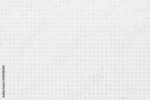 White tile wall chequered background bathroom texture. Ceramic brick wall and floor tiles mosaic background in bathroom and kitchen clean. Design pattern geometric with grid wallpaper decoration.
