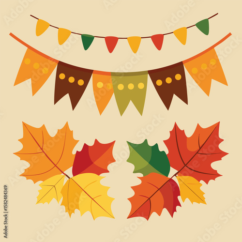 Autumn maple and oak leaves create a vibrant, seamless fall border and frame, perfect for any nature-inspired design