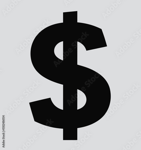 Dollar Sign Isolated on Transparent Background in Flat Style Perfect for Web Design, App UI, Business Logos, Financial Graphics, and Digital Marketing Projects

