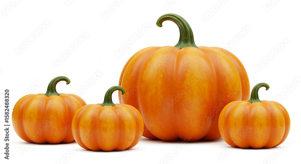 Obraz premium Group of pumpkins different sizes