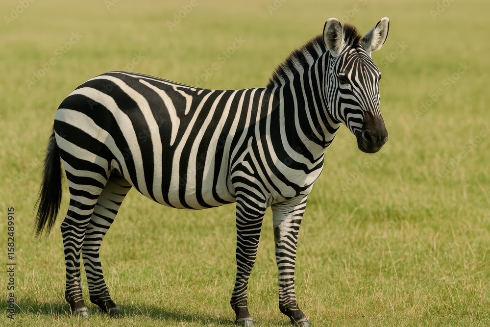 Naklejka premium Stripes and Equines: A Closer Look at Zebras