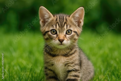 Wallpaper Mural juvenile feline exploring lush greenery Torontodigital.ca