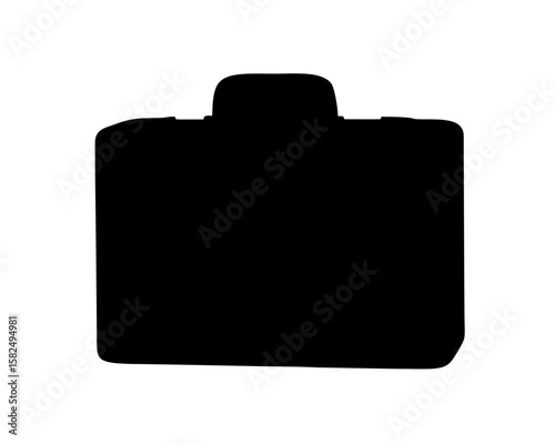 Silhouette of a Business Briefcase, Representing Travel and Professional Work