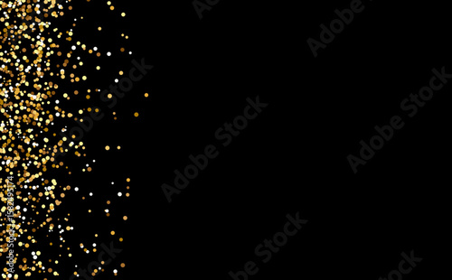 Schwarzer Hintergrund mit goldenen Glitzerpunkten