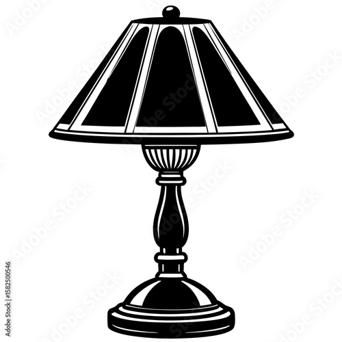 table lamp on white background
