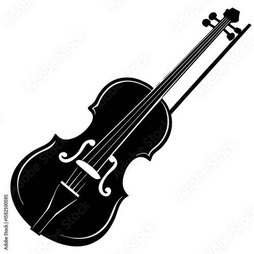 violin isolated on white