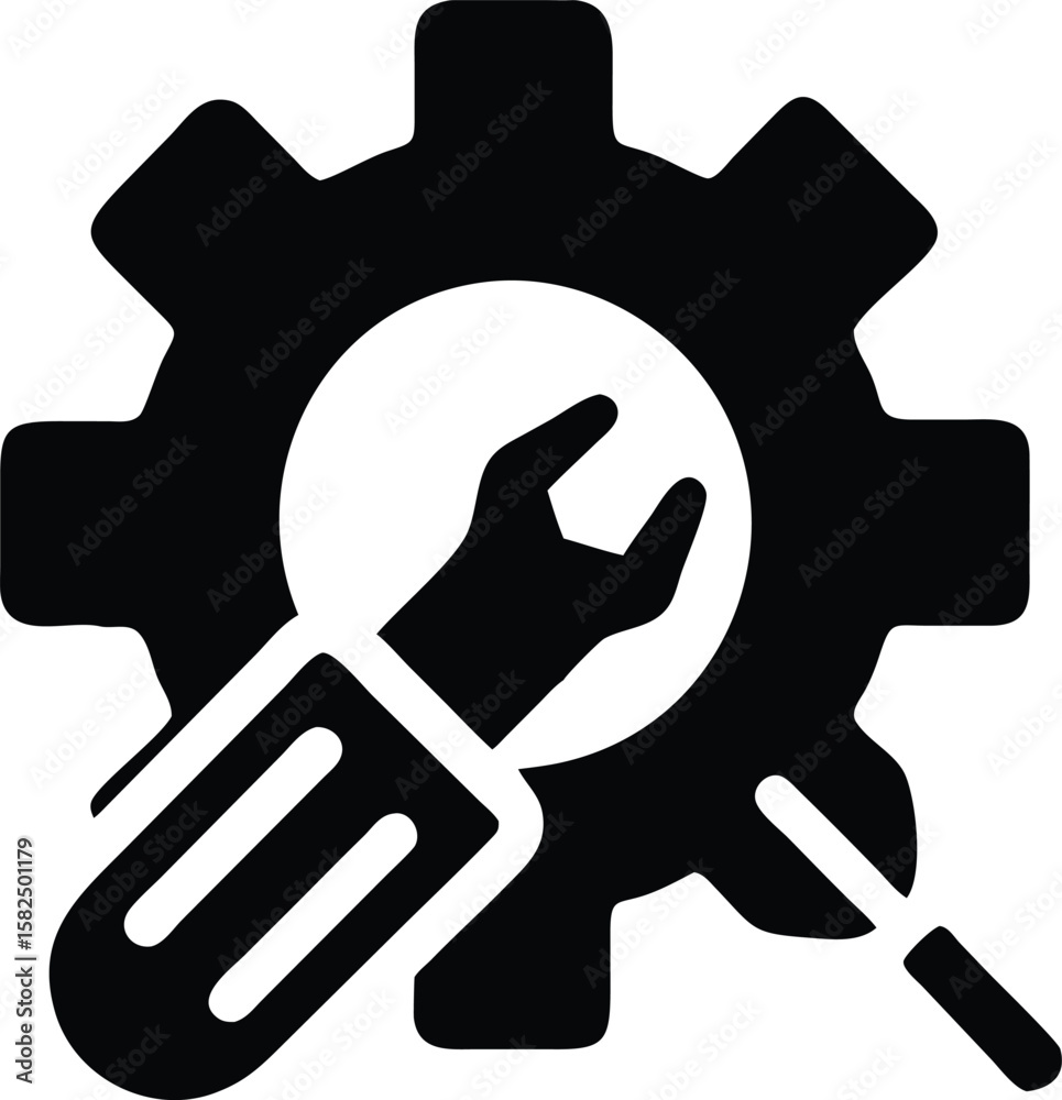 Engineering icon, repair, and technical service Engineering icon, repair, and technical service