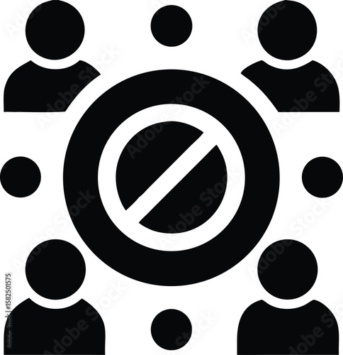 No group access or membership blocked icon