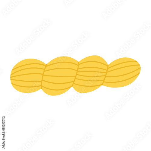 Ball of wool yarn. Threads for sewing and knitting. Vector illustration.