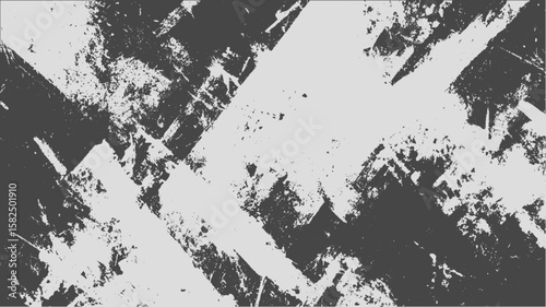 Grunge abstract texture in black and white with distressed pattern. Modern high-contrast background, vector illustration with rough surface and design.