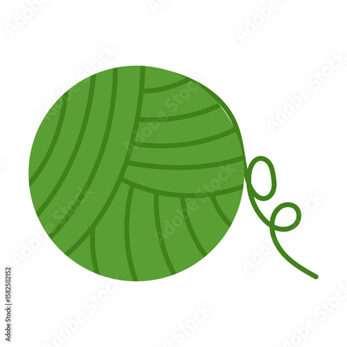 Ball of wool yarn. Threads for sewing and knitting. Vector illustration.