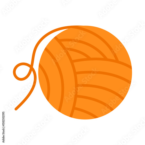 Ball of wool yarn. Threads for sewing and knitting. Vector illustration.