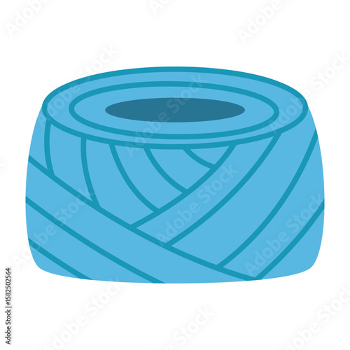 Ball of wool yarn. Threads for sewing and knitting. Vector illustration.