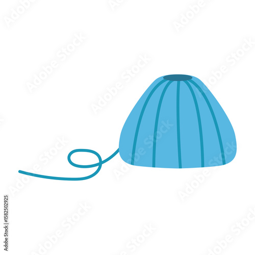 Ball of wool yarn. Threads for sewing and knitting. Vector illustration.