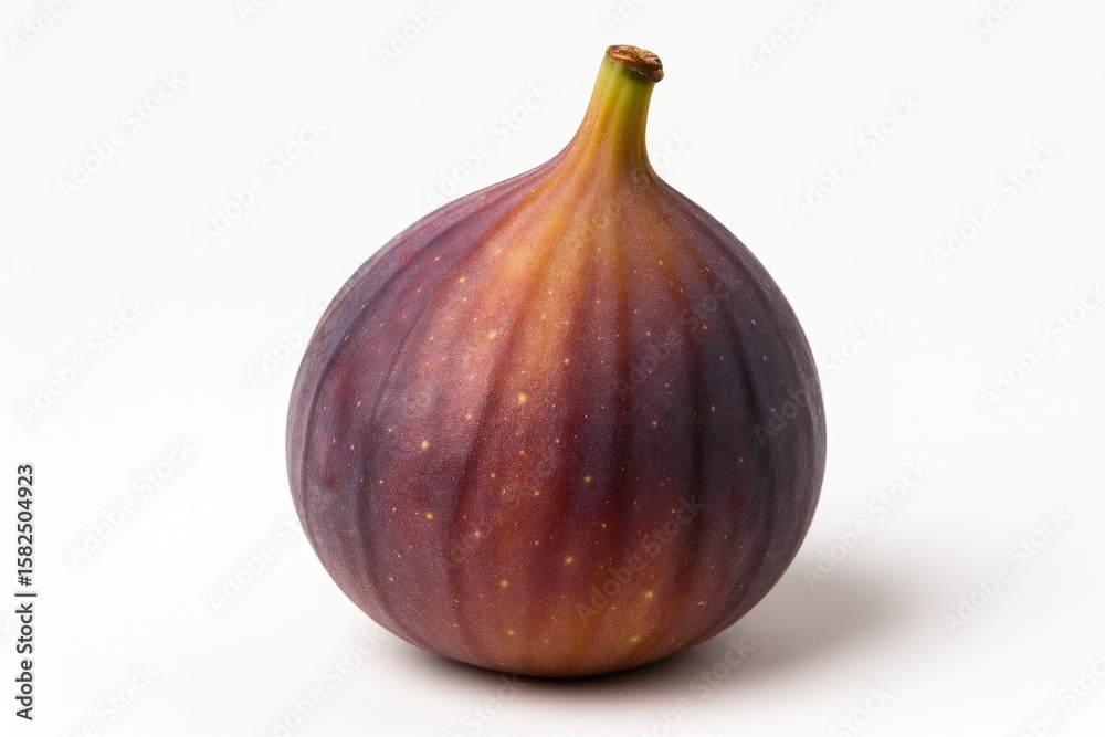 Fototapeta premium Fresh fully ripe fig isolated on a white background