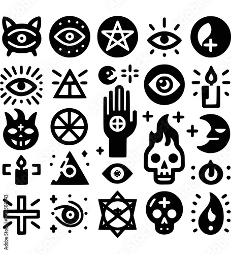 Asmodeus Das Dämonensiegel Icon-Set - 8