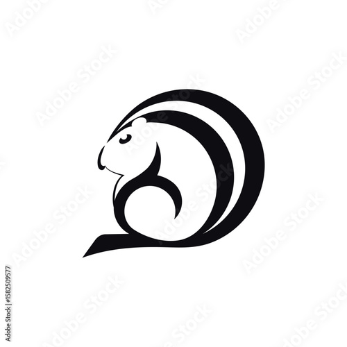 Squirrel Logo Modern Animal Silhouette Vector