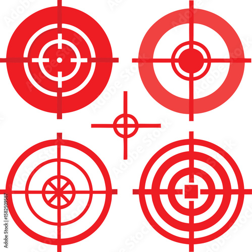 Red target dartboard with arrow hitting the bullseye, symbolizing business success and accurate aim