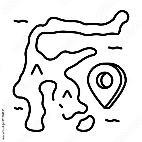 This Sulawesi island icon is suitable for Indonesia Independence Day, etc