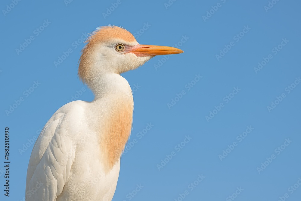 Fototapeta premium The Western Cattle Egret Bird Species