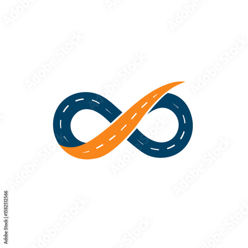 Infinity Road Logo Travel Path Concept Icon