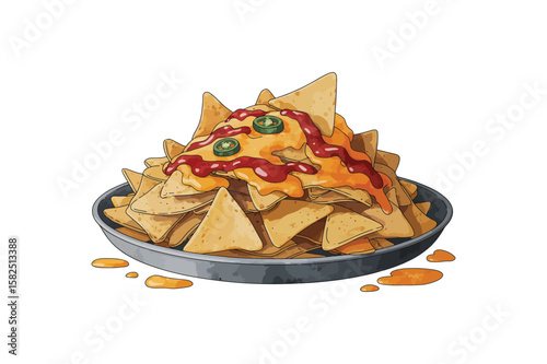 Delicious Nacho Platter A Spicy and Cheesy Culinary Delight