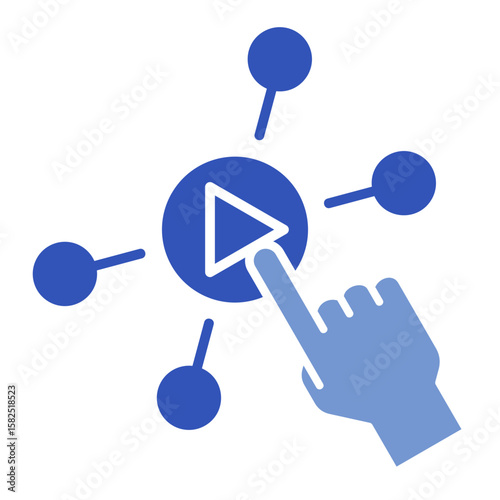 Interactive Content  Icon Element For Design