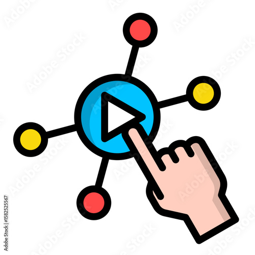 Interactive Content  Icon Element For Design