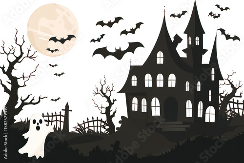 PNG Halloween illustration background decoration.