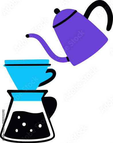 Manual Pour Over Coffee Brewing Method