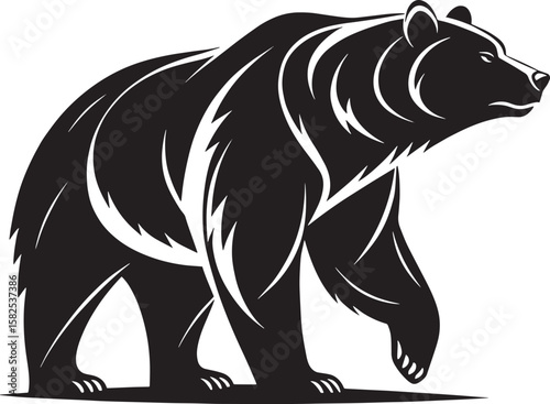 bear vinyl ready vector illustration