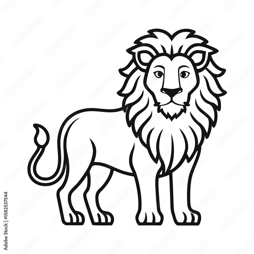 Obraz premium lion head vector