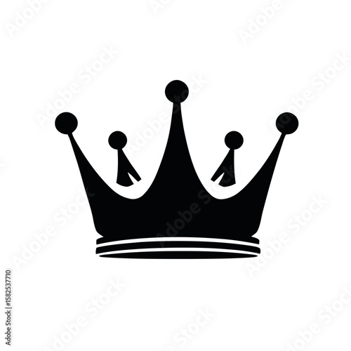 Golden royal crowns, a luxurious vector illustration symbolizing king and queen power with elegant jewelry design