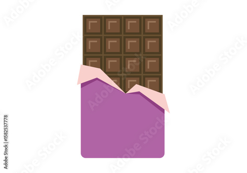Tableta de chocolate con papel rosa