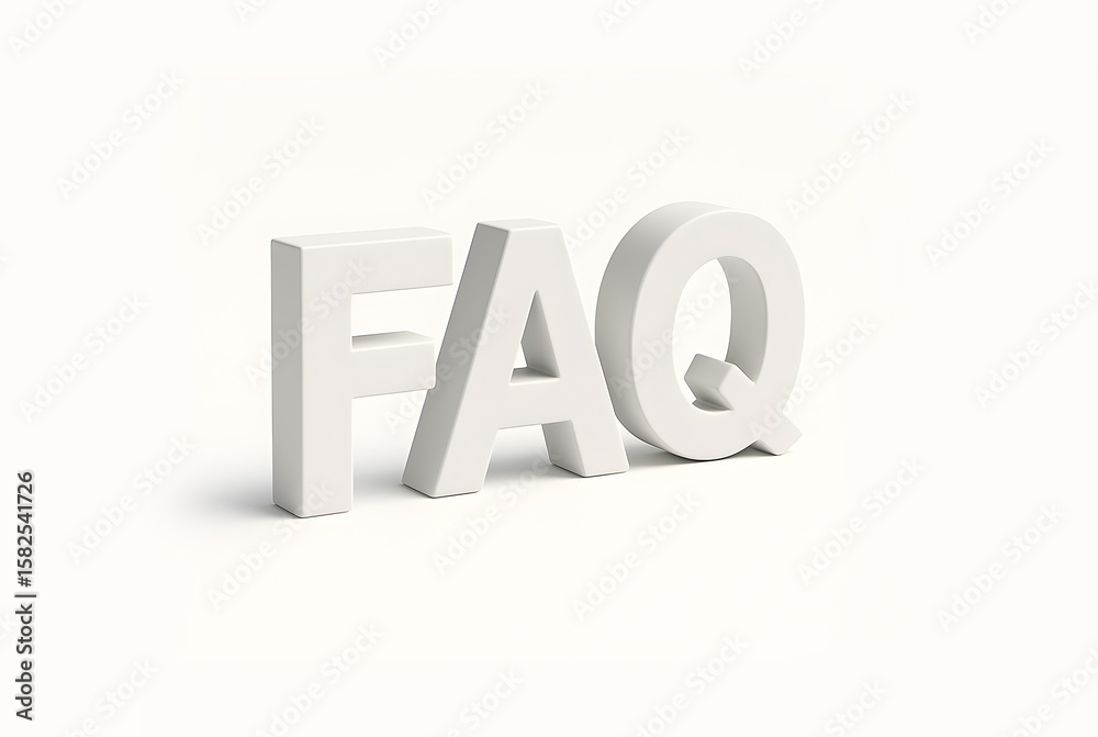 3d render of a FAQ sign 3d render of a FAQ sign