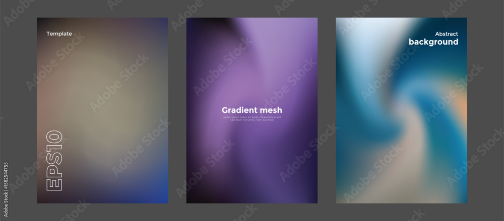 Fototapeta premium Abstract gradient mesh background template