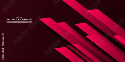 Abstract dynamic red background. Simple overlapping shape pattern. Vector Eps10