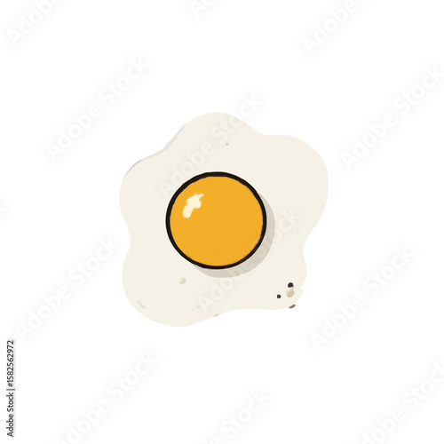 fried egg on a white background