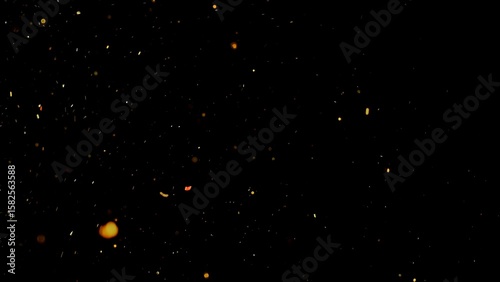 Wallpaper Mural Floating golden dust particles in dark background Torontodigital.ca