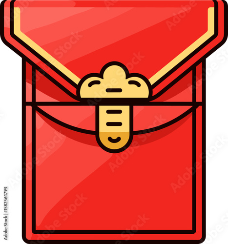 Lucky Red Envelope for Chinese New Year Celebration - Vector Graphic