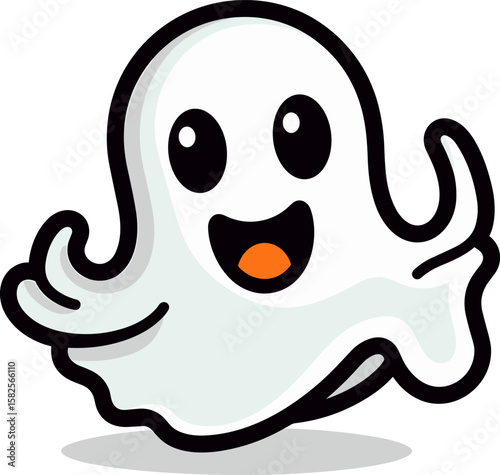 Charming Ghost Vector Illustration for Halloween Designs