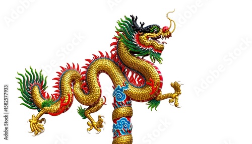 Ornate golden dragon statue