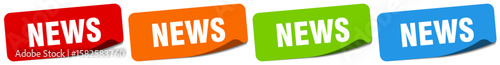 news sticker. news sticker set on white background