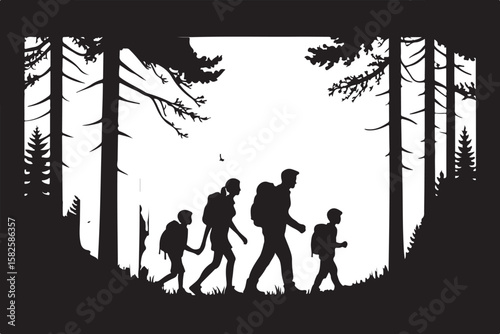 Heartwarming Family Walk Silhouette Bundle