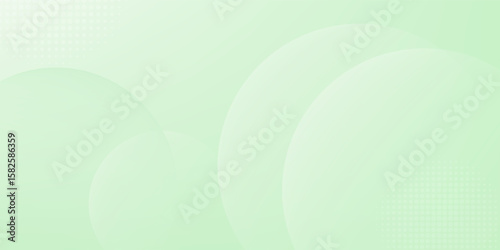 Minimalist soft Abstract Background in Gradient green and white Tones with Circles. eps 10
