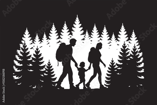 Heartwarming Family Walk Silhouette Bundle